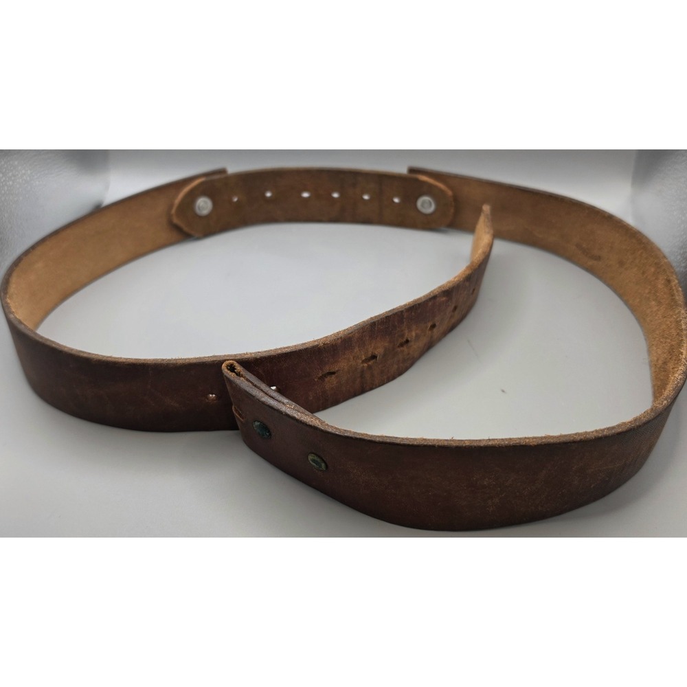 Brown Leather Adjustable Strap 1" Wide Distressed Heavy Duty Replacement Strap